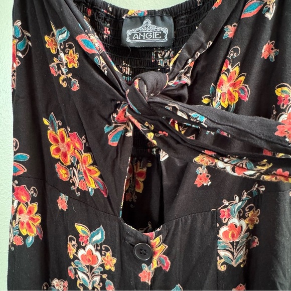 Angie Boho Cottagecore Cami Strappy Maxi Dress Festival Summer Vacation - Picture 5 of 11